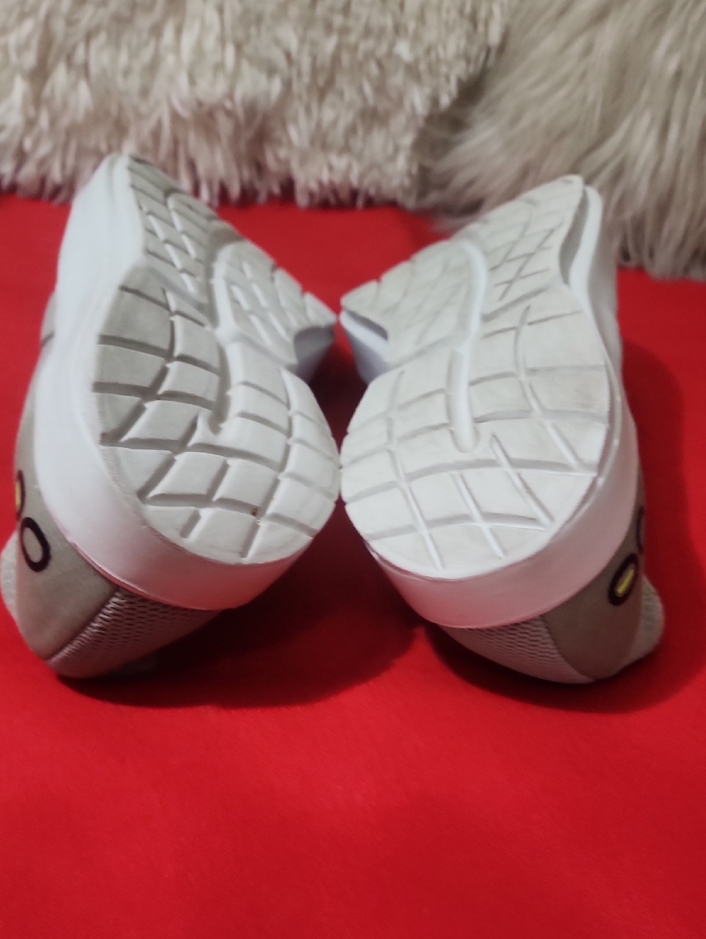 Oofos Women's OOMG Casual Shoes - White/GraySlip-On - Picture 8 of 9